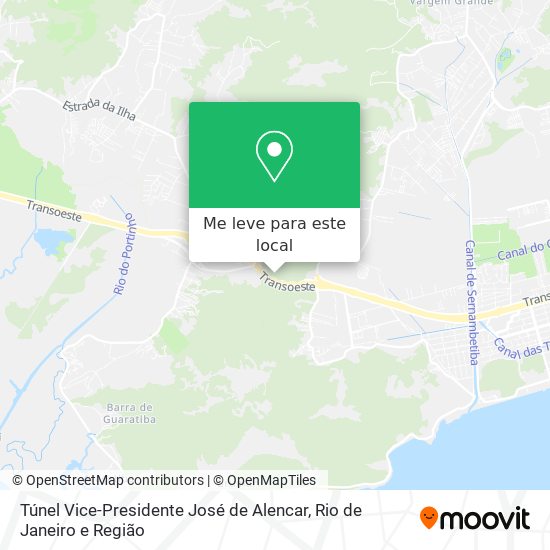 Túnel Vice-Presidente José de Alencar mapa