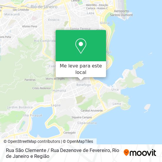 Rua São Clemente / Rua Dezenove de Fevereiro mapa