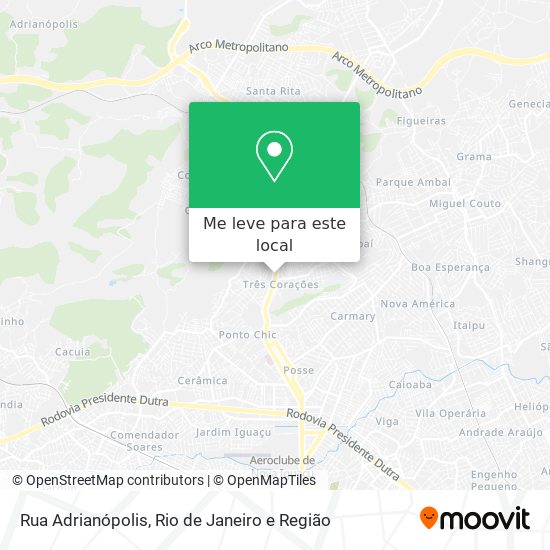 Rua Adrianópolis mapa