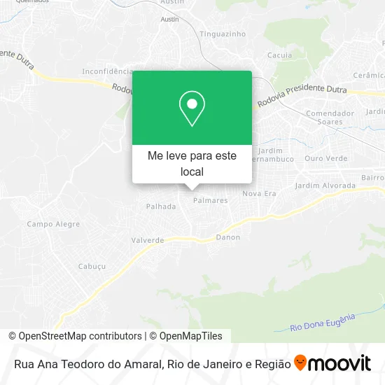 Rua Ana Teodoro do Amaral mapa