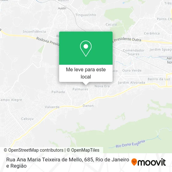 Rua Ana Maria Teixeira de Mello, 685 mapa