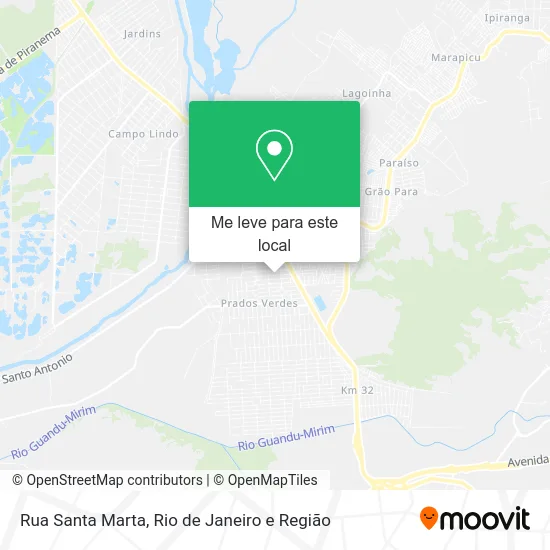 Rua Santa Marta mapa