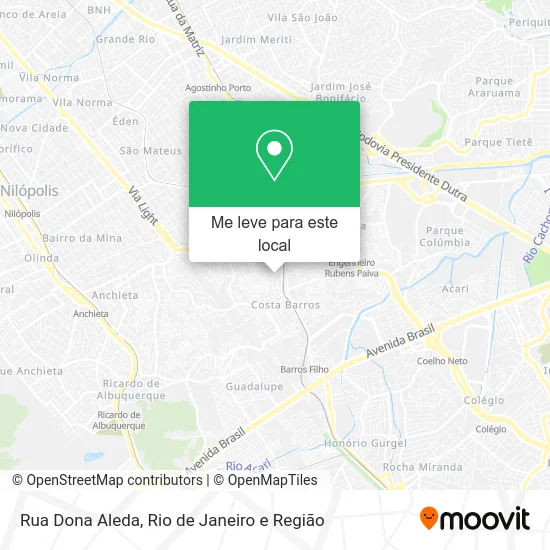 Rua Dona Aleda mapa