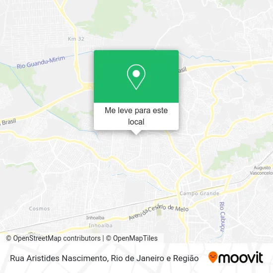 Rua Aristides Nascimento mapa