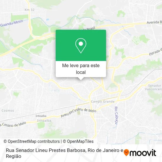 Rua Senador Lineu Prestes Barbosa mapa
