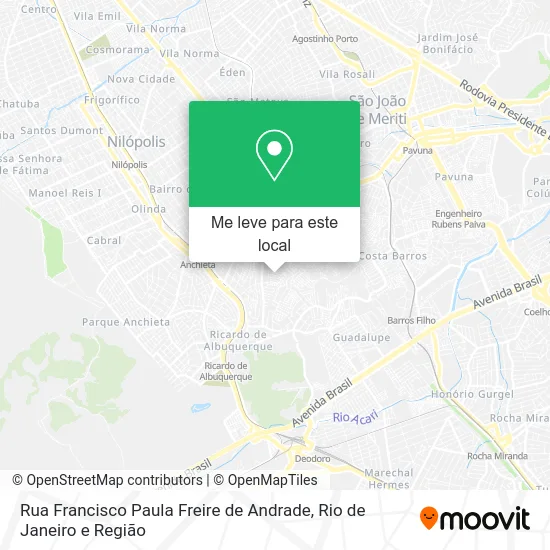 Rua Francisco Paula Freire de Andrade mapa