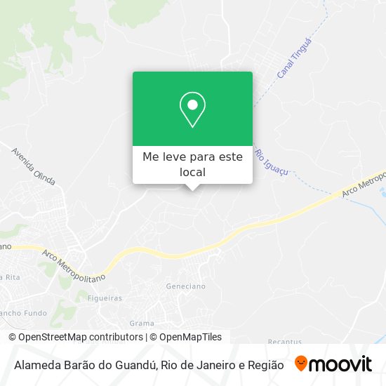 Alameda Barão do Guandú mapa