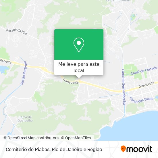 Cemitério de Piabas mapa