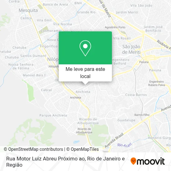 Rua Motor Luiz Abreu Próximo ao mapa