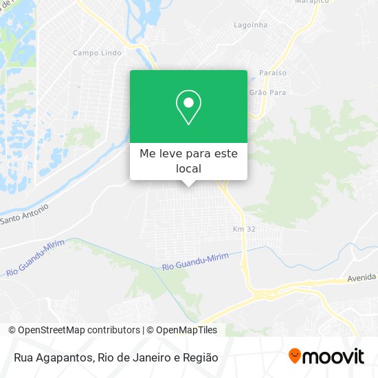 Rua Agapantos mapa