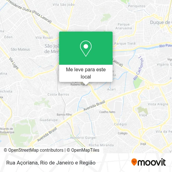 Rua Açoriana mapa