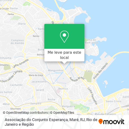Associação do Conjunto Esperança, Maré, RJ mapa