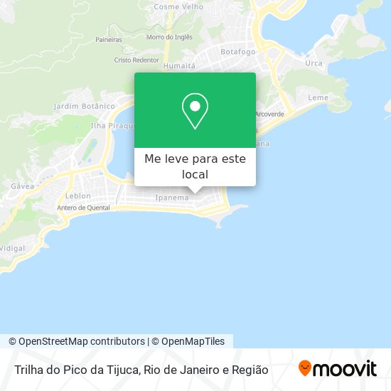 Trilha do Pico da Tijuca mapa