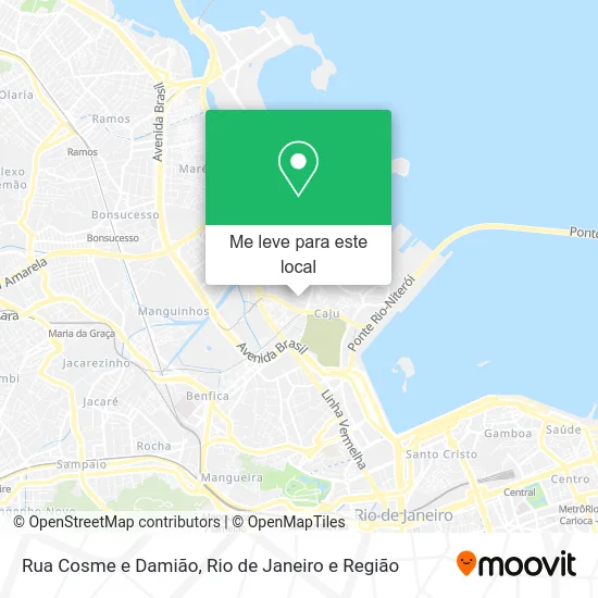 Rua Cosme e Damião mapa