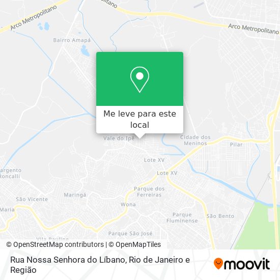 Rua Nossa Senhora do Líbano mapa