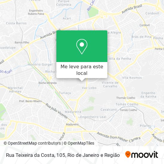 Rua Teixeira da Costa, 105 mapa