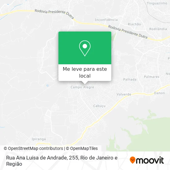 Rua Ana Luísa de Andrade, 255 mapa