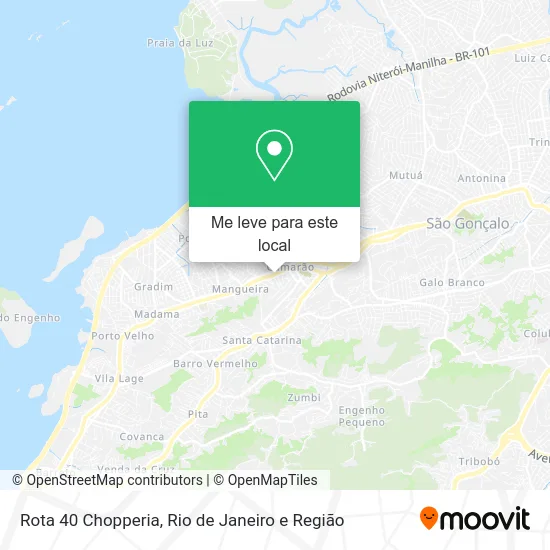 Rota 40 Chopperia mapa