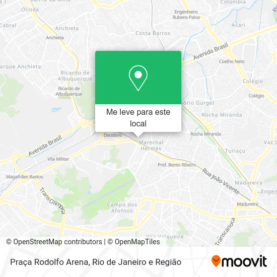 Praça Rodolfo Arena mapa