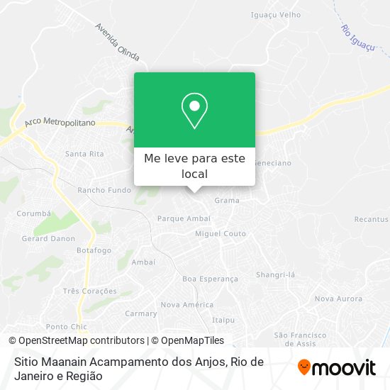 Sitio Maanain Acampamento dos Anjos mapa