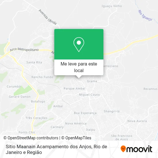 Sitio Maanain Acampamento dos Anjos mapa