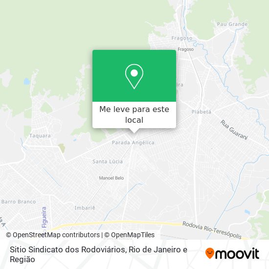 Sitio Sindicato dos Rodoviários mapa