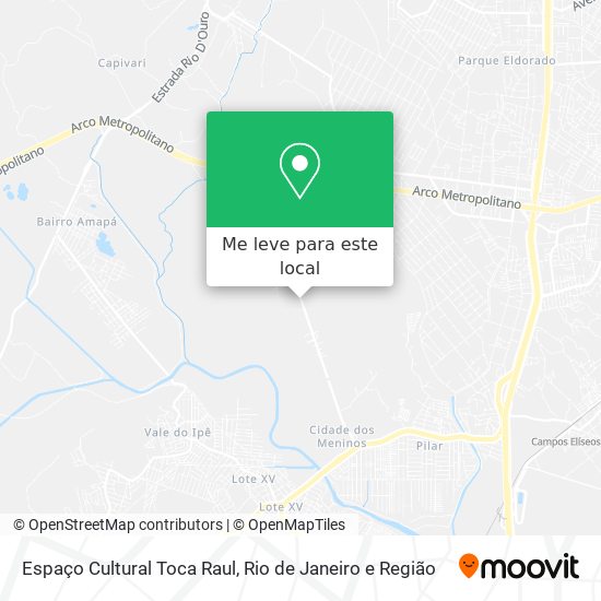 Espaço Cultural Toca Raul mapa