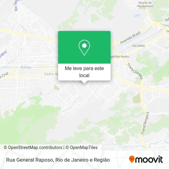 Rua General Raposo mapa