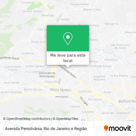 Avenida Pensilvânia mapa