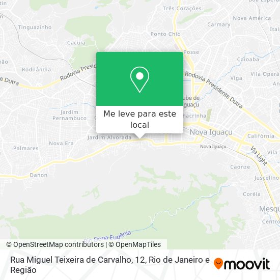 Rua Miguel Teixeira de Carvalho, 12 mapa