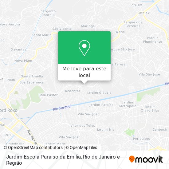 Jardim Escola Paraiso da Emilia mapa