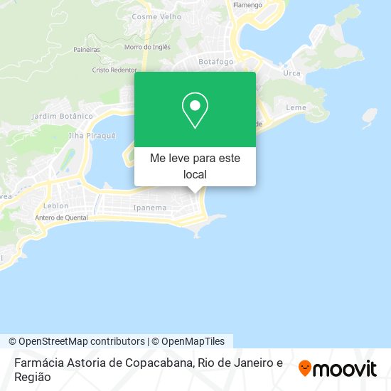 Farmácia Astoria de Copacabana mapa