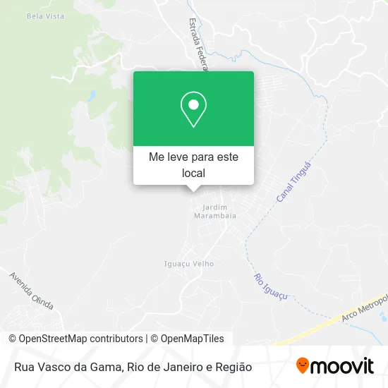 Rua Vasco da Gama mapa