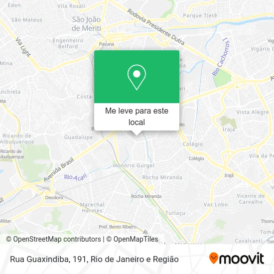 Rua Guaxindiba, 191 mapa