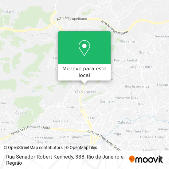 Rua Senador Robert Kennedy, 338 mapa