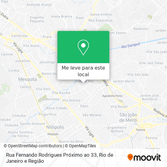 Rua Fernando Rodrigues Próximo ao 33 mapa