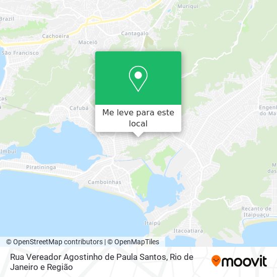 Rua Vereador Agostinho de Paula Santos mapa