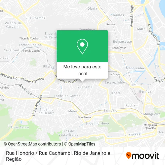 Rua Honório / Rua Cachambi mapa
