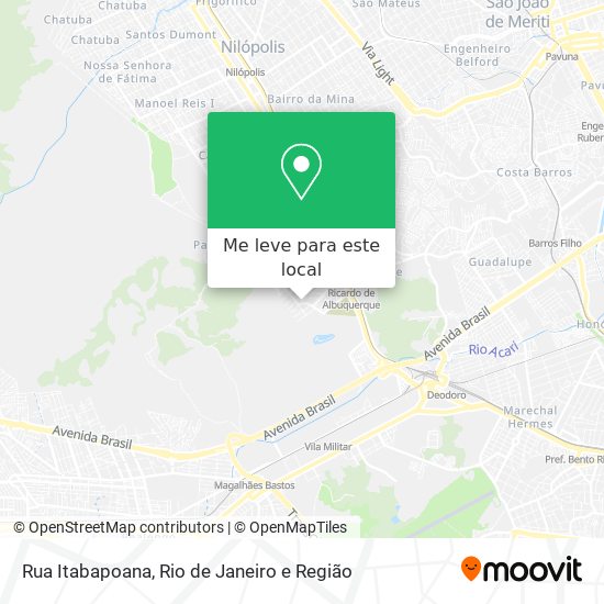 Rua Itabapoana mapa