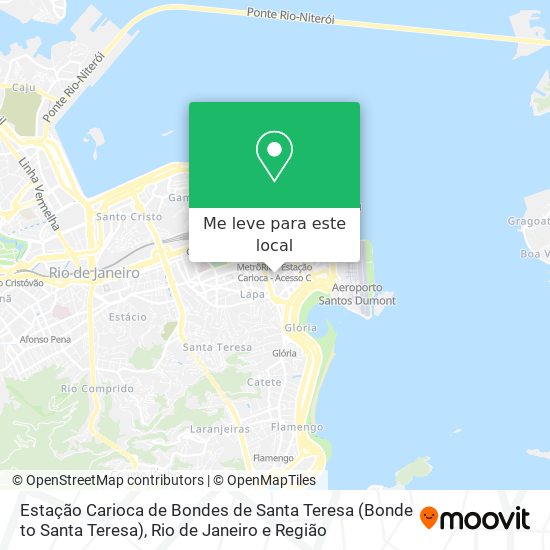 Estação Carioca de Bondes de Santa Teresa (Bonde to Santa Teresa) mapa