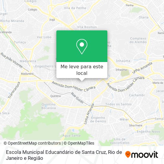 Escola Municipal Educandário de Santa Cruz mapa