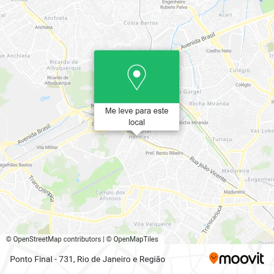 Ponto Final - 731 mapa
