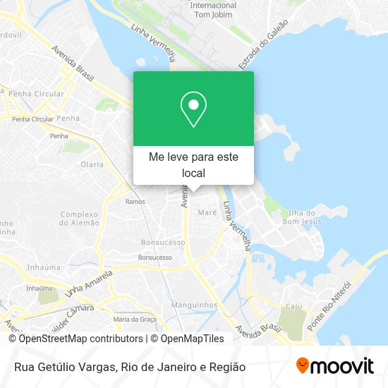 Rua Getúlio Vargas mapa