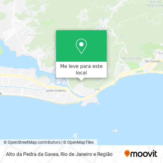 Alto da Pedra da Gavea mapa