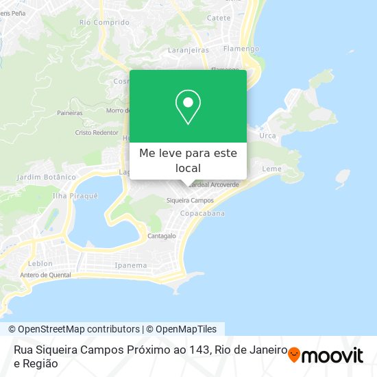 Rua Siqueira Campos Próximo ao 143 mapa