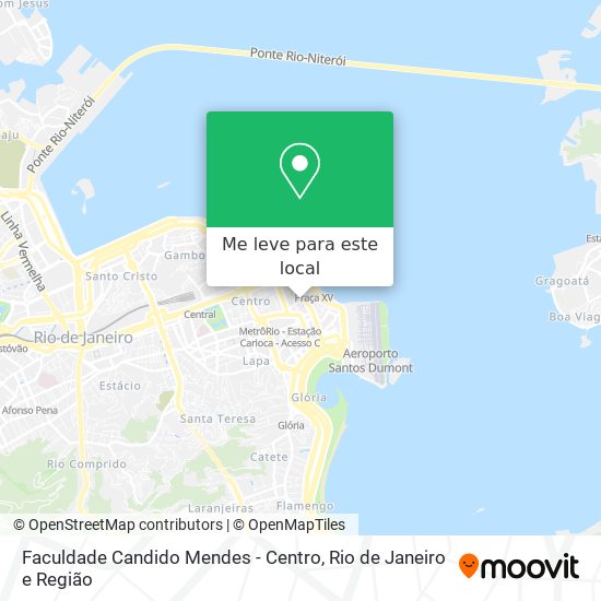 Faculdade Candido Mendes - Centro mapa