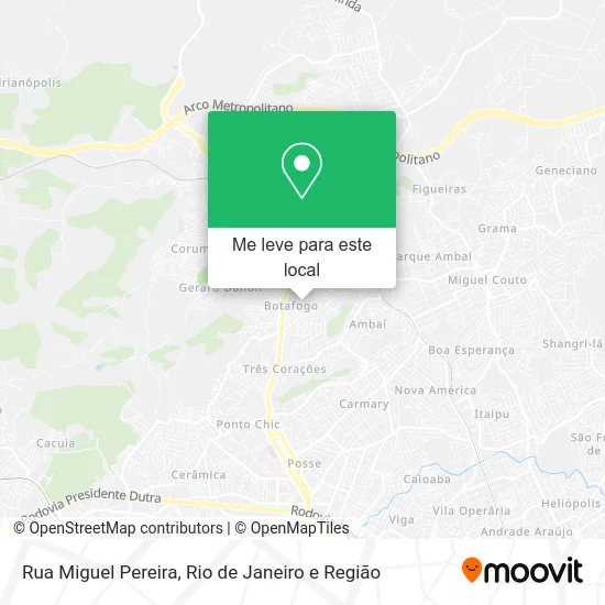 Rua Miguel Pereira mapa