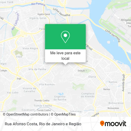 Rua Afonso Costa mapa