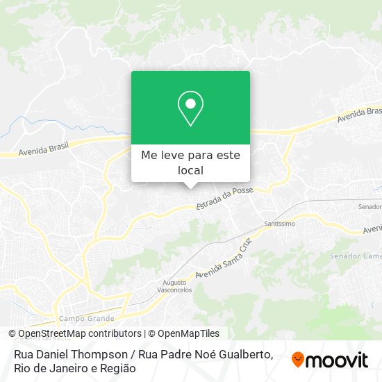 Rua Daniel Thompson / Rua Padre Noé Gualberto mapa