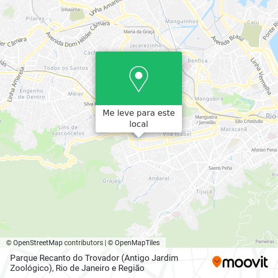 Parque Recanto do Trovador (Antigo Jardim Zoológico) mapa